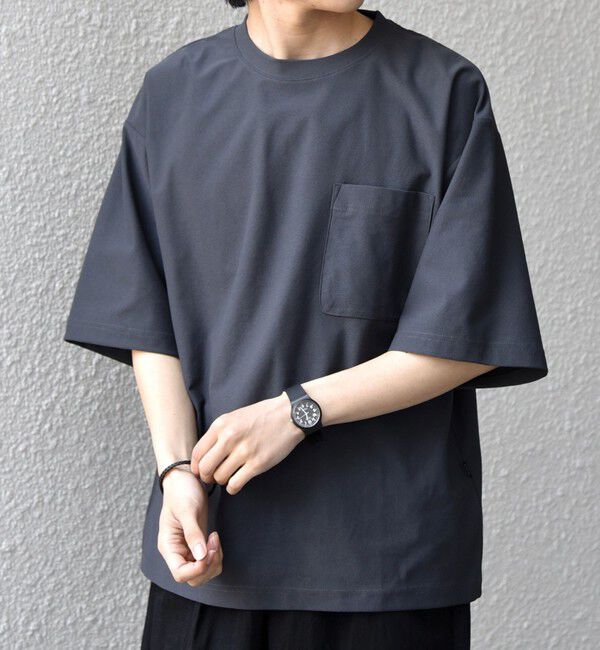 SHIPS any「SHIPS any: SOLOTEX(R) バックピケ リラックス ポケット付き ショートリーブ Tシャツ 26SS◇」|Tシャツ・カットソー|