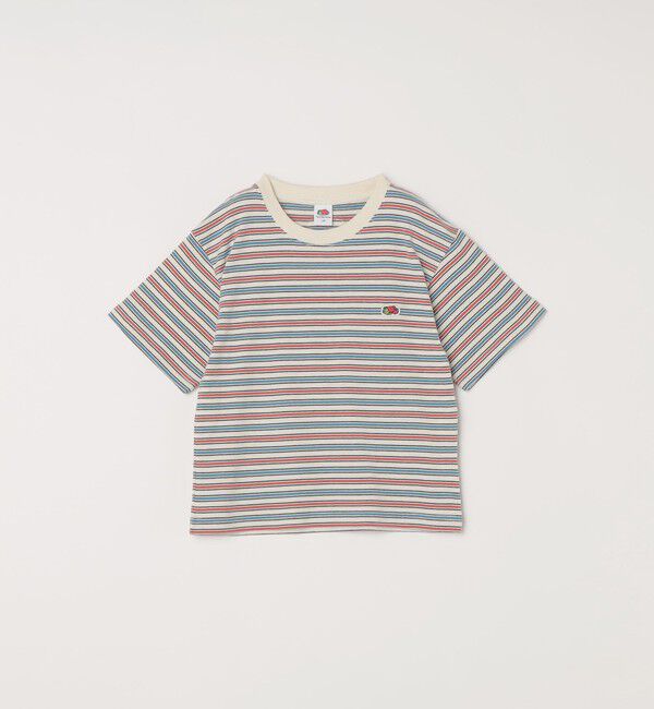 SHIPS any「FRUIT OF THE LOOM:〈洗濯機可能〉マルチ ボーダー Tシャツ<KIDS>」|Tシャツ・カットソー|ホワイト