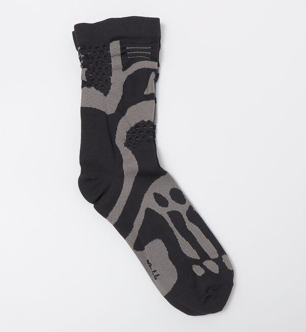 SHIPS「ROA: BONES LOGO Q-SKIN TECHNICAL SOCKS」|ソックス|ブラック