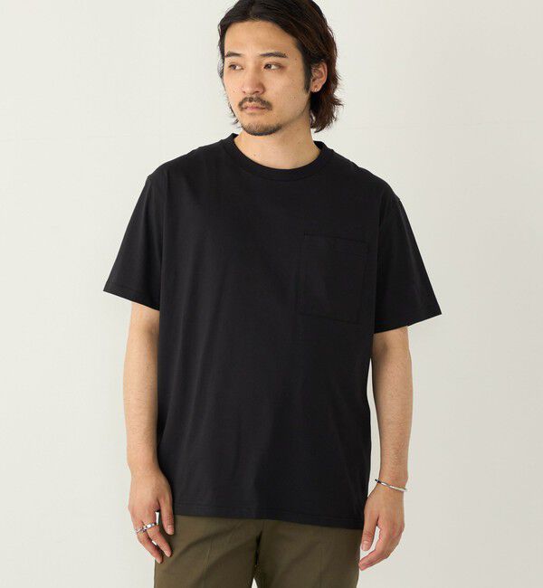 SHIPS Colors 「SHIPS Colors:〈吸水速乾・接触冷感・遮熱〉マルチファンクション ポケット Tシャツ◆」|Tシャツ・カットソー|ブラック