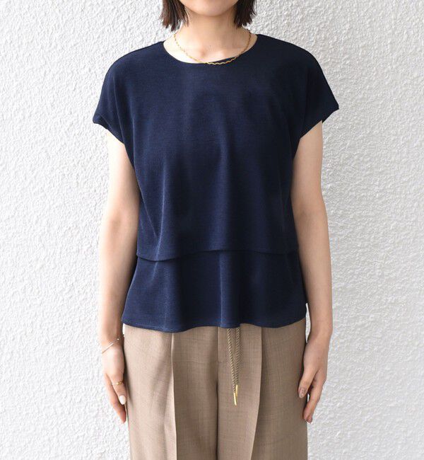 SHIPS Colors 「SHIPS Colors:〈手洗い可能〉リネンライク ミラノ ティアード トップス◇」|Tシャツ・カットソー|