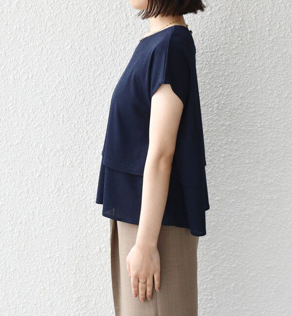 SHIPS Colors 「SHIPS Colors:〈手洗い可能〉リネンライク ミラノ ティアード トップス◇」|Tシャツ・カットソー|