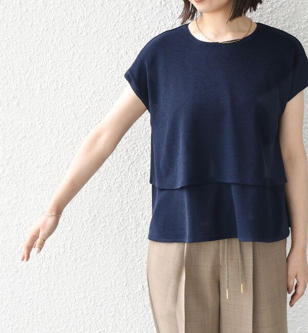 SHIPS Colors 「SHIPS Colors:〈手洗い可能〉リネンライク ミラノ ティアード トップス◇」|Tシャツ・カットソー|