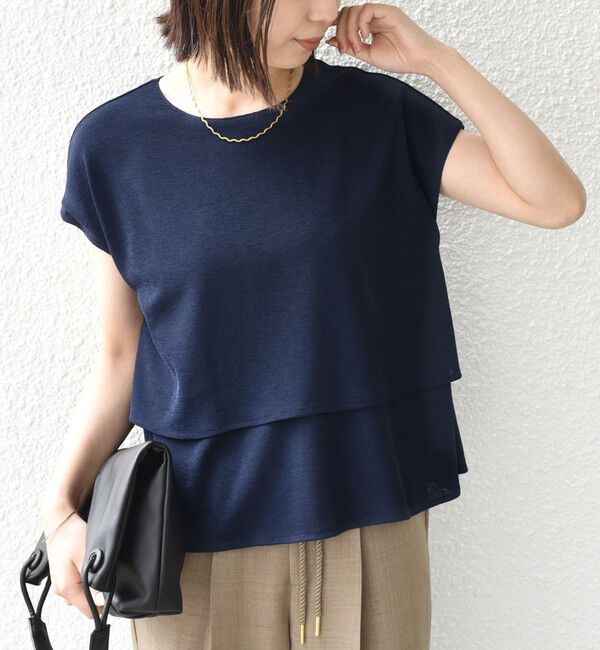 SHIPS Colors 「SHIPS Colors:〈手洗い可能〉リネンライク ミラノ ティアード トップス◇」|Tシャツ・カットソー|