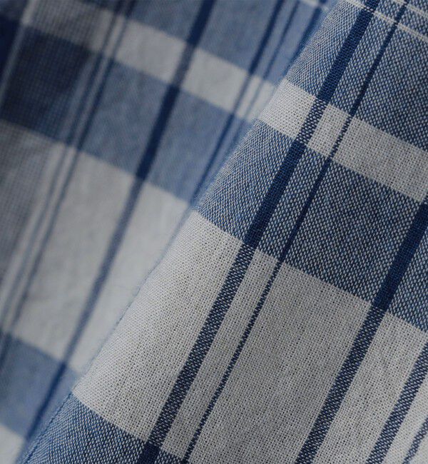 SHIPS「ORIGINAL MADRAS TRADING COMPANY: NAVY MADRAS CHECK SHORT SLEEVE SHIRT」|シャツ・ブラウス|