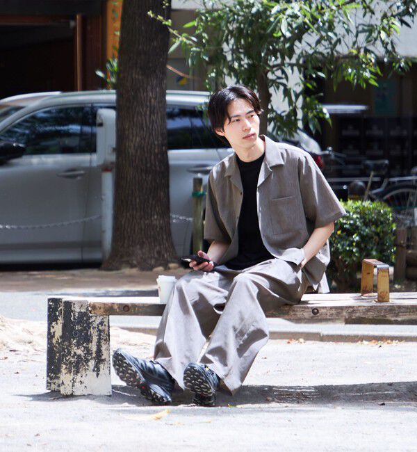 SHIPS「SHIPS:〈セットアップ対応/ 撥水〉Comfy Line DRYAIR ショートスリーブ シャツ」|シャツ・ブラウス|