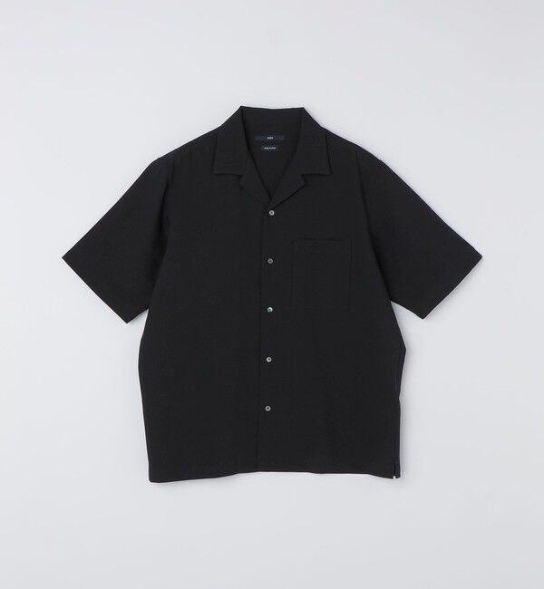 SHIPS「SHIPS:〈セットアップ対応/ 撥水〉Comfy Line DRYAIR ショートスリーブ シャツ」|シャツ・ブラウス|ブラック