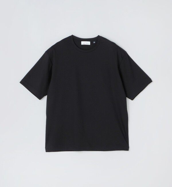 SHIPS「SHIPS: I Cottoni di Albini クルーネック スムース ショートスリーブ Tシャツ」|Tシャツ・カットソー|ブラック