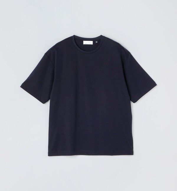SHIPS「SHIPS: I Cottoni di Albini クルーネック スムース ショートスリーブ Tシャツ」|Tシャツ・カットソー|ネイビー