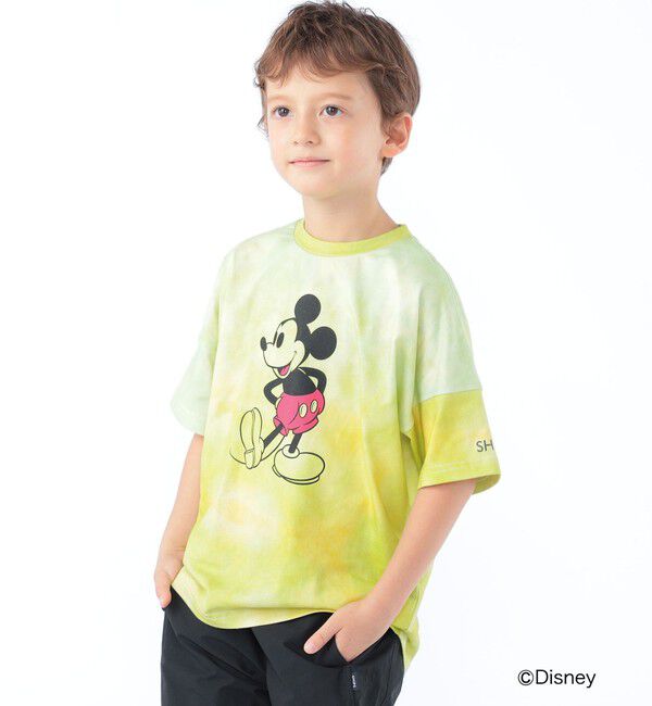 SHIPS KIDS「SHIPS KIDS:100～125cm / ミッキーマウス プリント タイダイ風 Tシャツ」|Tシャツ・カットソー|
