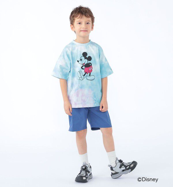 SHIPS KIDS「SHIPS KIDS:100～125cm / ミッキーマウス プリント タイダイ風 Tシャツ」|Tシャツ・カットソー|