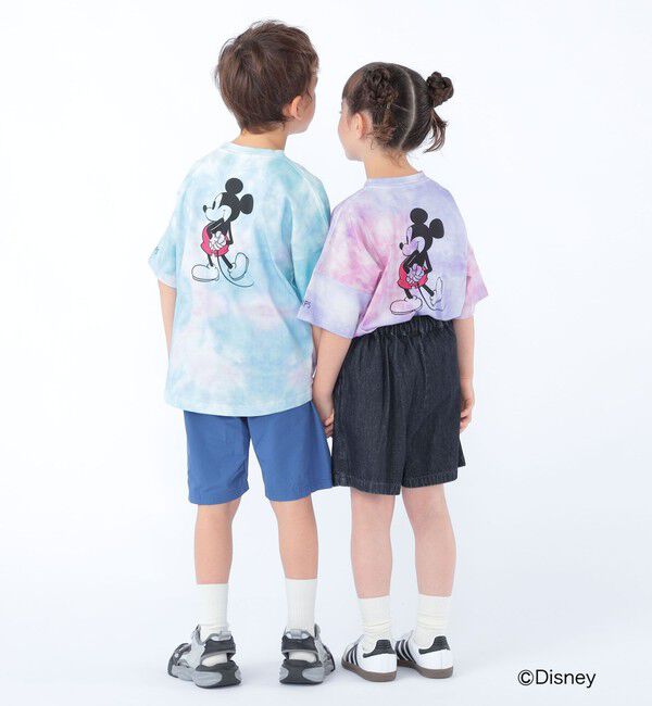 SHIPS KIDS「SHIPS KIDS:100～125cm / ミッキーマウス プリント タイダイ風 Tシャツ」|Tシャツ・カットソー|