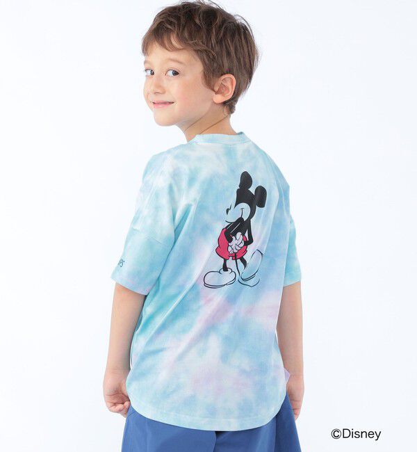 SHIPS KIDS「SHIPS KIDS:100～125cm / ミッキーマウス プリント タイダイ風 Tシャツ」|Tシャツ・カットソー|