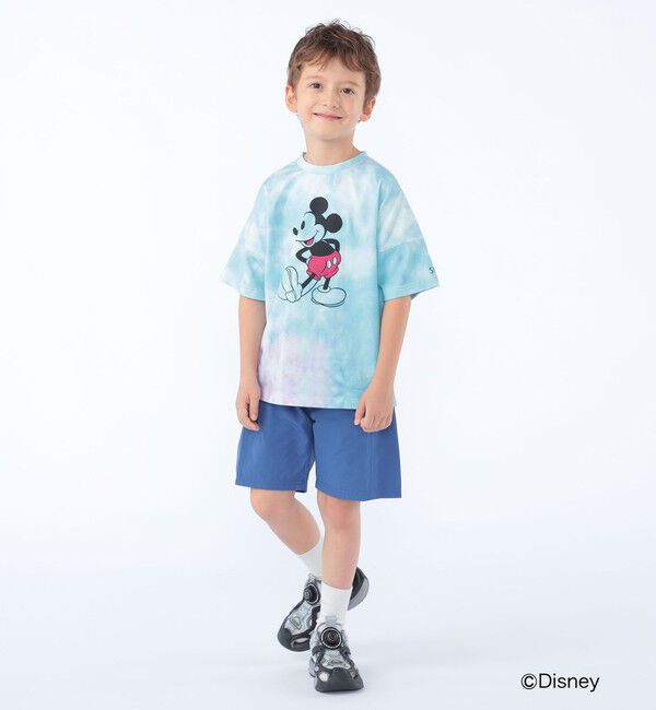SHIPS KIDS「SHIPS KIDS:100～125cm / ミッキーマウス プリント タイダイ風 Tシャツ」|Tシャツ・カットソー|