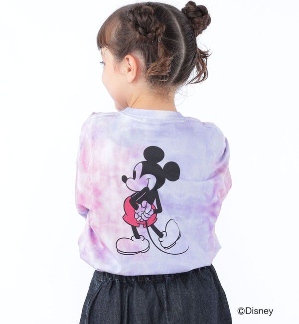 SHIPS KIDS「SHIPS KIDS:100～125cm / ミッキーマウス プリント タイダイ風 Tシャツ」|Tシャツ・カットソー|