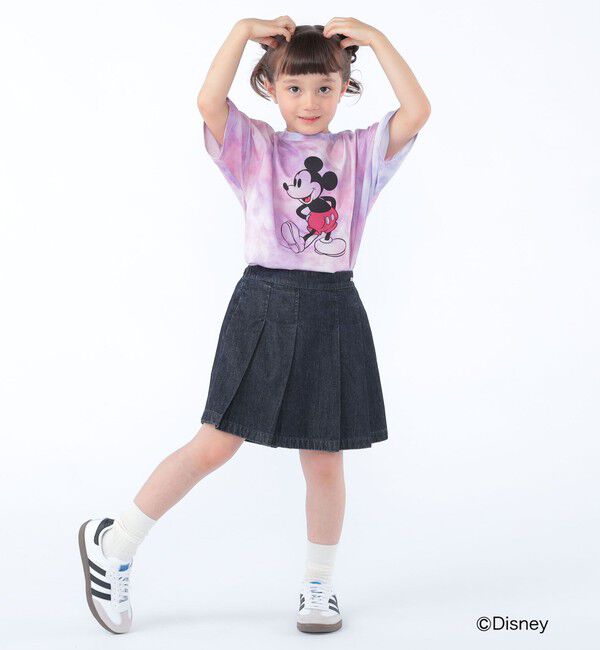 SHIPS KIDS「SHIPS KIDS:100～125cm / ミッキーマウス プリント タイダイ風 Tシャツ」|Tシャツ・カットソー|