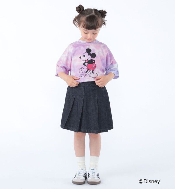 SHIPS KIDS「SHIPS KIDS:100～125cm / ミッキーマウス プリント タイダイ風 Tシャツ」|Tシャツ・カットソー|