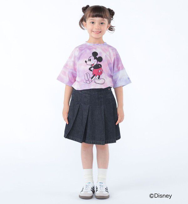 SHIPS KIDS「SHIPS KIDS:100～125cm / ミッキーマウス プリント タイダイ風 Tシャツ」|Tシャツ・カットソー|