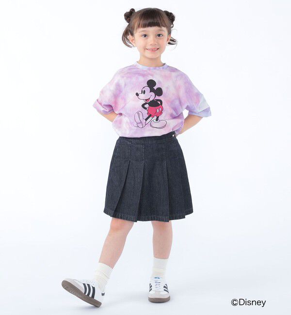 SHIPS KIDS「SHIPS KIDS:100～125cm / ミッキーマウス プリント タイダイ風 Tシャツ」|Tシャツ・カットソー|