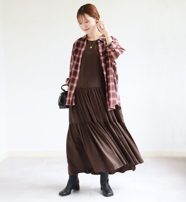 SHIPS for women「〈手洗い可能〉シアー チェック オーバー サイズ シャツ」|シャツ・ブラウス|