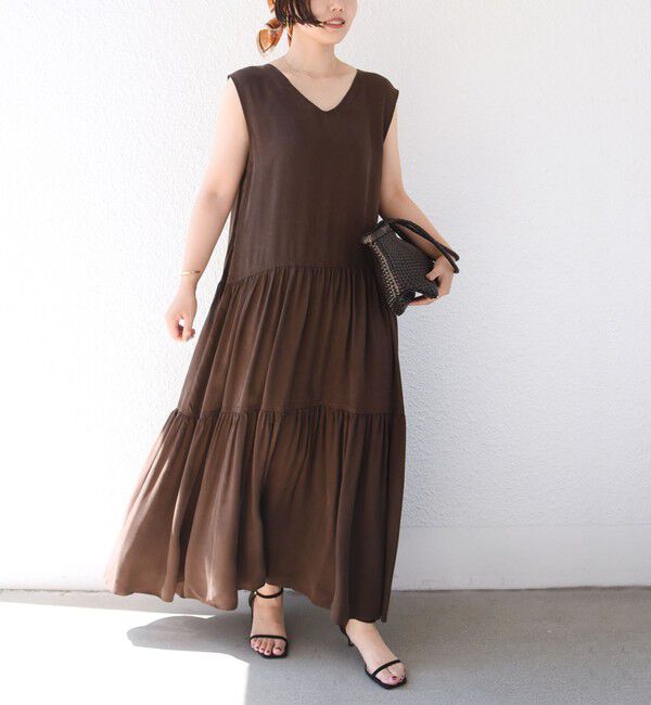 SHIPS for women「〈手洗い可能〉前後 2WAY ティアード ワンピース」|ワンピース|