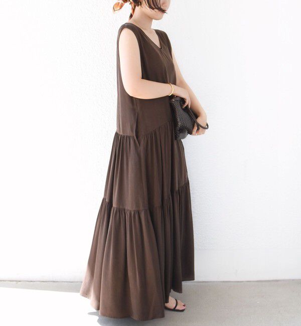 SHIPS for women「〈手洗い可能〉前後 2WAY ティアード ワンピース」|ワンピース|