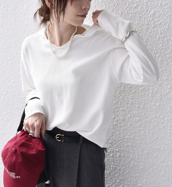 SHIPS Colors 「〈手洗い可能〉TC ワッフル フーディー トップス◇」|Tシャツ・カットソー|