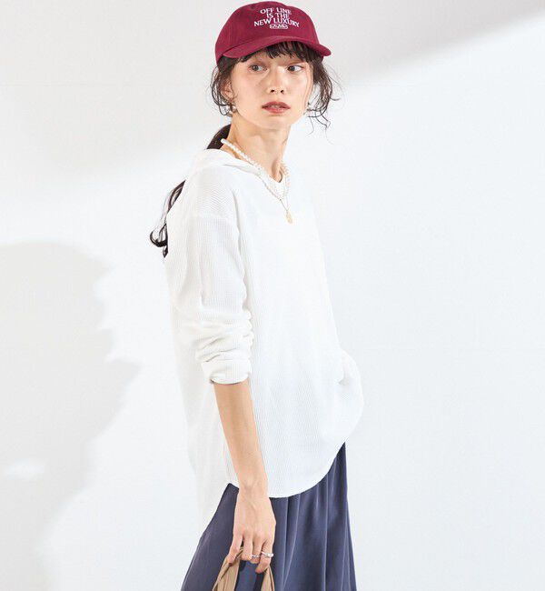SHIPS Colors 「〈手洗い可能〉TC ワッフル フーディー トップス◇」|Tシャツ・カットソー|