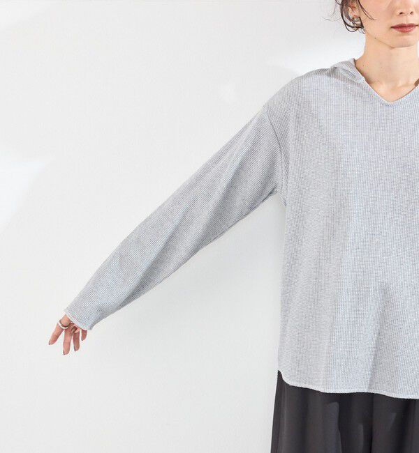 SHIPS Colors 「〈手洗い可能〉TC ワッフル フーディー トップス◇」|Tシャツ・カットソー|