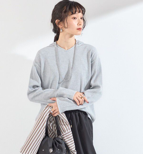 SHIPS Colors 「〈手洗い可能〉TC ワッフル フーディー トップス◇」|Tシャツ・カットソー|