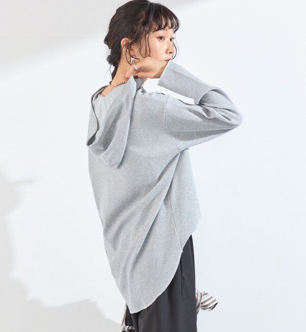 SHIPS Colors 「〈手洗い可能〉TC ワッフル フーディー トップス◇」|Tシャツ・カットソー|