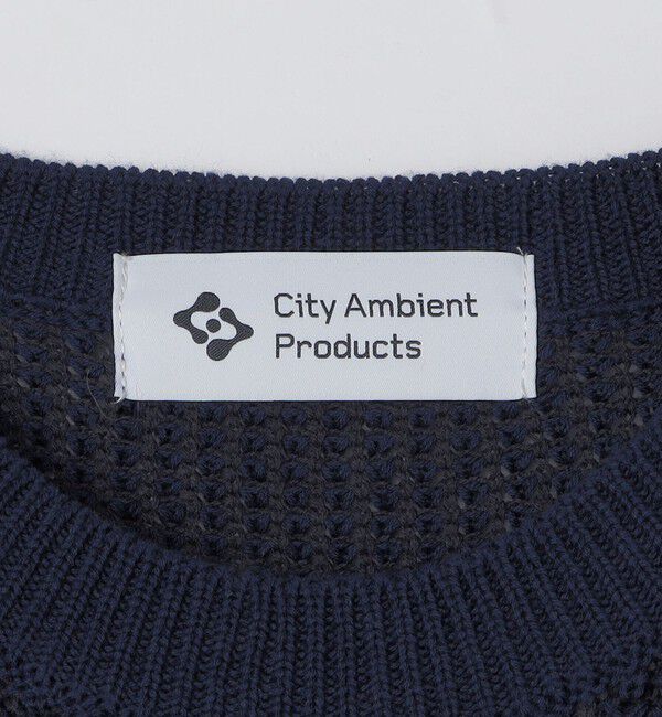 SHIPS「City Ambient Products: 2トーン ワッフル クルーネック ニット」|ニット・セーター|