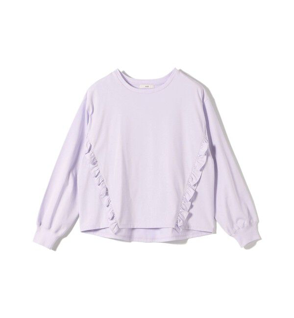 SHIPS for women「【WEB限定】〈洗濯機可能〉オーガニックコットン フリル ロングスリーブ TEE」|Tシャツ・カットソー|