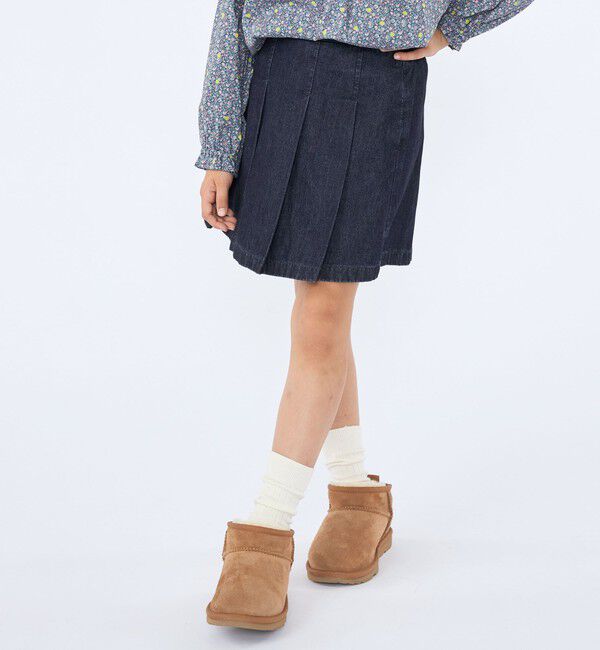 SHIPS KIDS「100～130cm / プリーツ デニム キュロット」|キュロット|