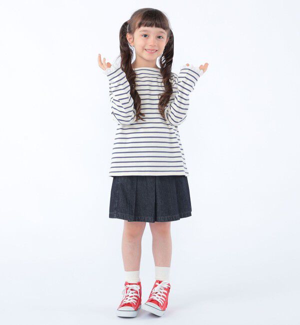 SHIPS KIDS「100～130cm / プリーツ デニム キュロット」|キュロット|