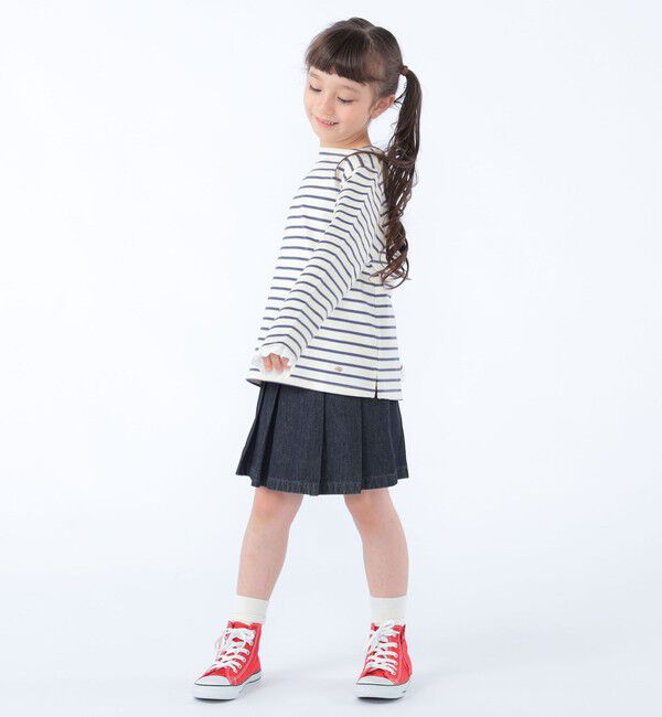 SHIPS KIDS「100～130cm / プリーツ デニム キュロット」|キュロット|