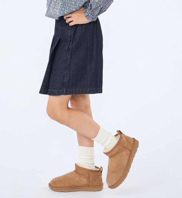 SHIPS KIDS「100～130cm / プリーツ デニム キュロット」|キュロット|