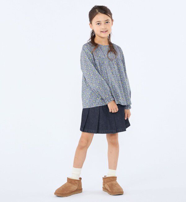 SHIPS KIDS「100～130cm / プリーツ デニム キュロット」|キュロット|