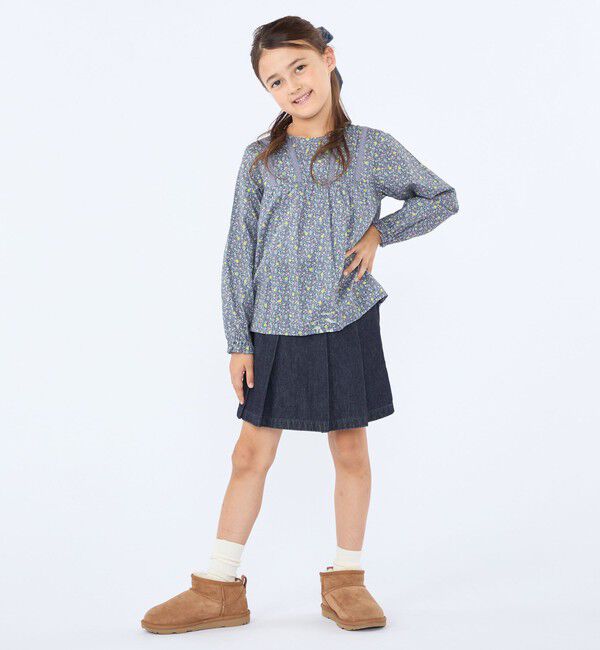 SHIPS KIDS「100～130cm / プリーツ デニム キュロット」|キュロット|
