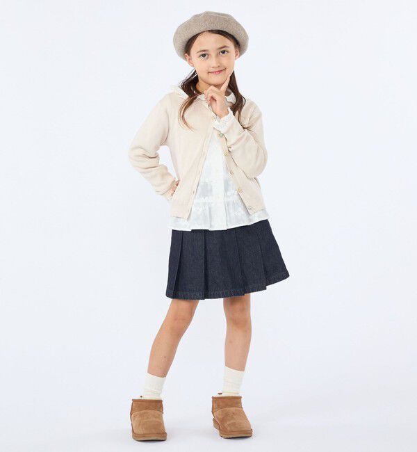 SHIPS KIDS「100～130cm / プリーツ デニム キュロット」|キュロット|