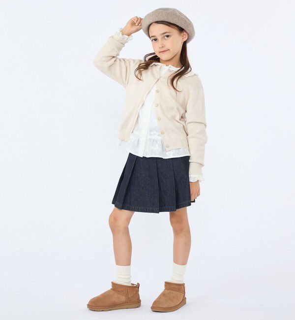 SHIPS KIDS「100～130cm / プリーツ デニム キュロット」|キュロット|