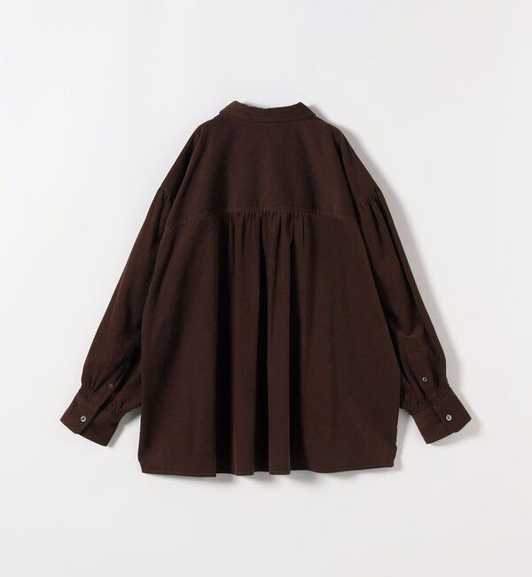 quaranciel「《予約》〈洗濯機可能〉シャツコール ギャザー レギュラーカラー ルーズ シャツ」|シャツ・ブラウス|