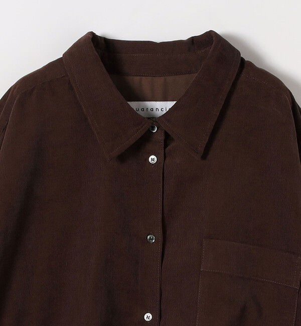 quaranciel「《予約》〈洗濯機可能〉シャツコール ギャザー レギュラーカラー ルーズ シャツ」|シャツ・ブラウス|