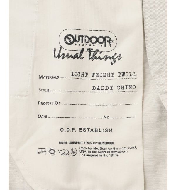 OUTDOOR PRODUCTS Usual Things「DADDY CHINO SLACKS ユニセックス対応」|スラックス|