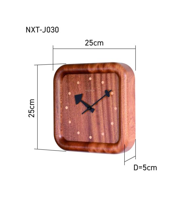 journal standard Furniture「《予約》【NeXtime】Dowel Square Wall Clock　掛け時計」|クロック・置時計|