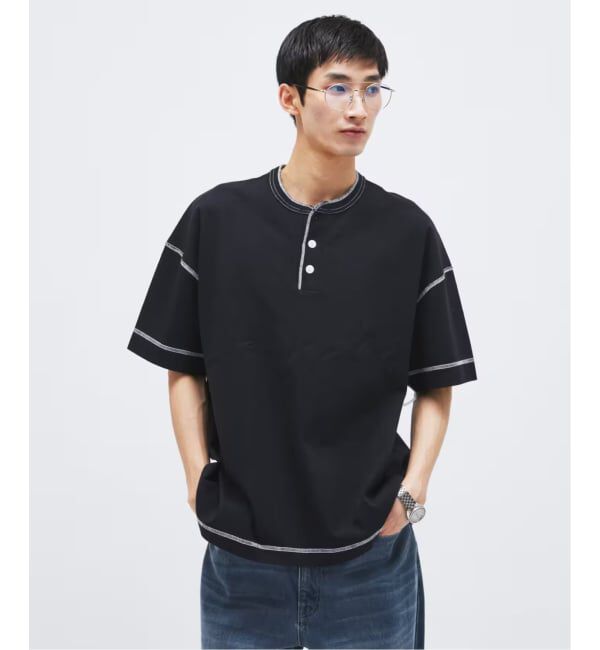 JOURNAL STANDARD「Healthknit / ヘルスニット 別注 ヘンリーネックTシャツ」|Tシャツ・カットソー|