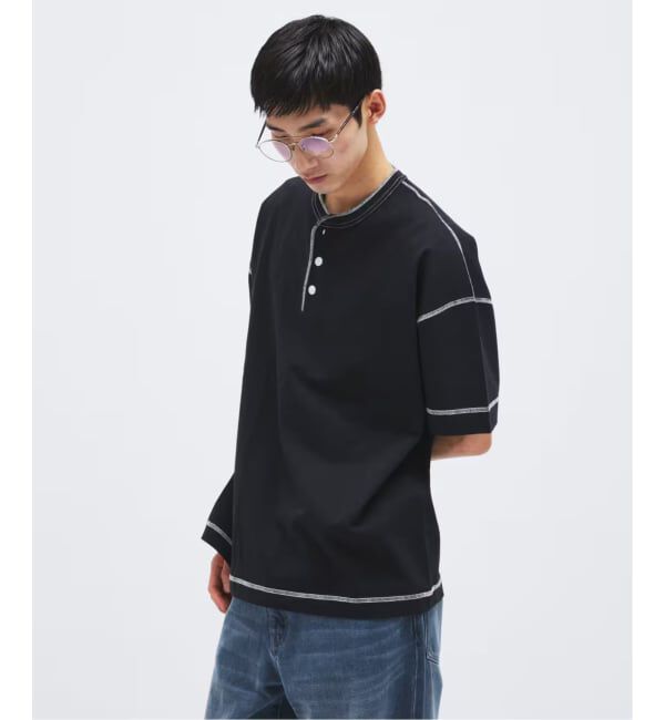 JOURNAL STANDARD「Healthknit / ヘルスニット 別注 ヘンリーネックTシャツ」|Tシャツ・カットソー|