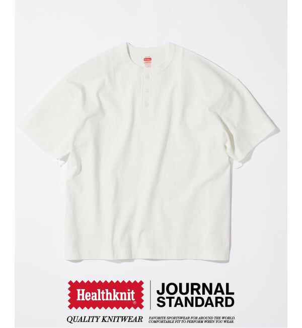 JOURNAL STANDARD「Healthknit / ヘルスニット 別注 ヘンリーネックTシャツ」|Tシャツ・カットソー|ホワイト
