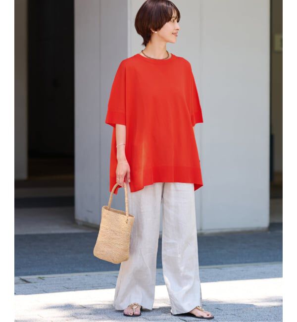 JOURNAL STANDARD relume「《追加8》接触冷感/ウォッシャブルクールポンチョプルオーバー」|ニット・セーター|