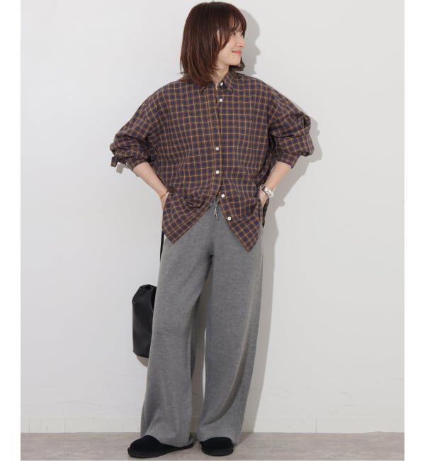 JOURNAL STANDARD relume「《予約》ソフトピーチチェックオーバーサイズシャツ」|シャツ・ブラウス|